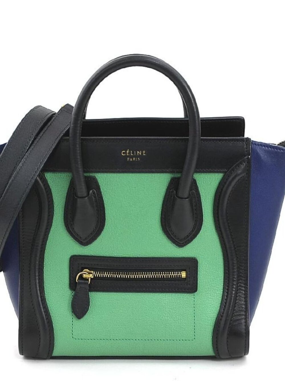 CELINE Luggage Nano Shopper Handbag Crossbody Shoulder Bag Leather